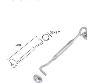 WINDOW HOOK 8" BLT
