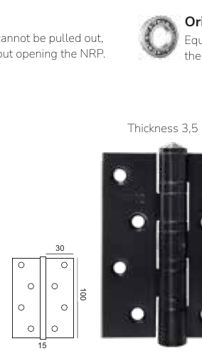HINGE SES 4X3X3,5 MM BM