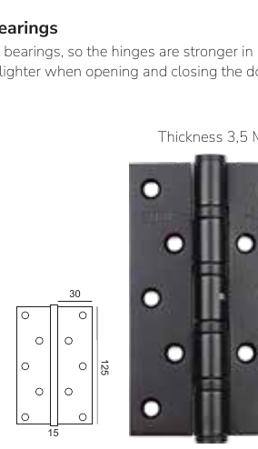 HINGE SES 5X3X3,5 MM BM